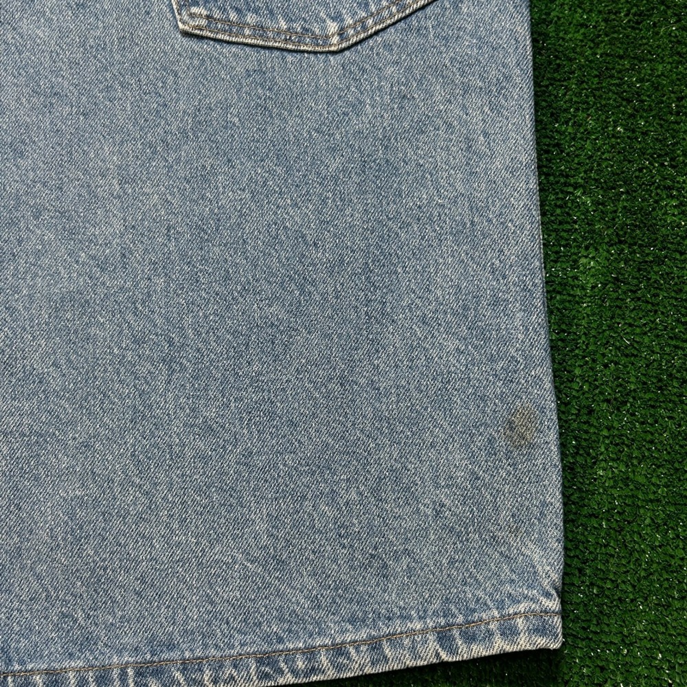 Vintage Wrangler Denim Shorts M Size 40 Light Blue Authentic Jeans Relaxed Fit - Picture 7 of 11